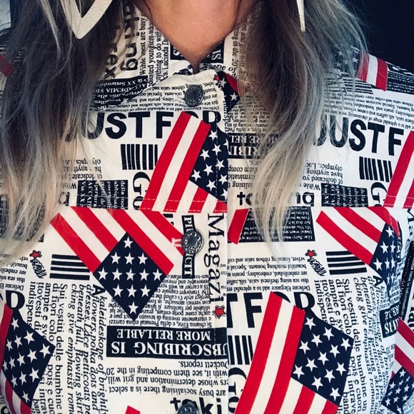 Jackets & Coats Vintage Newspaper Print Jacket Poshmark